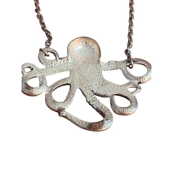 ZAD Silver Tone Octopus Necklace Tentacles Sea Life Nautical Cruise Adj 21" - Picture 5 of 5
